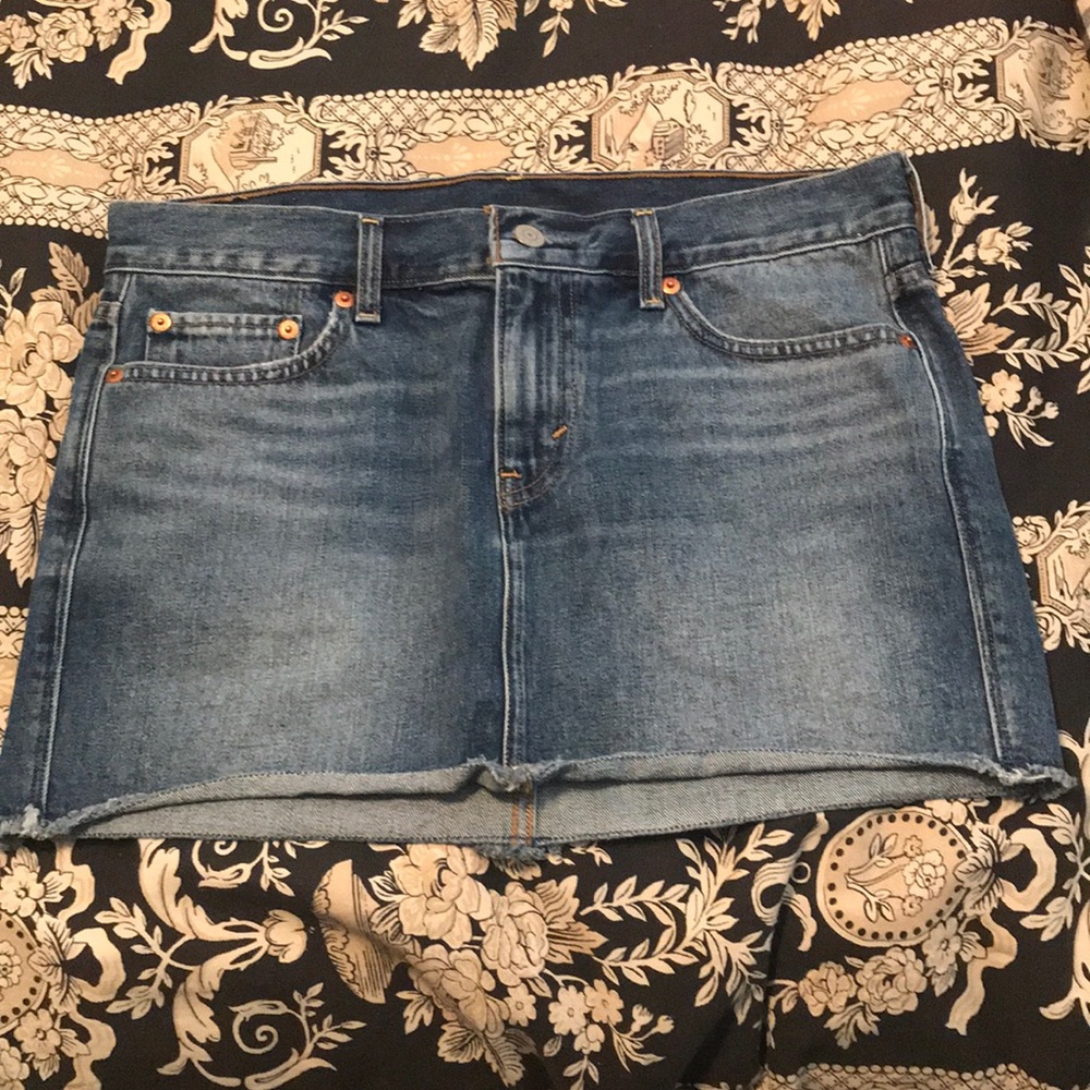 Mini denim skirt